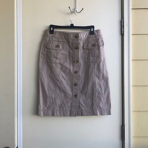 Banana Republic Khaki Pencil Skirt w Buttons